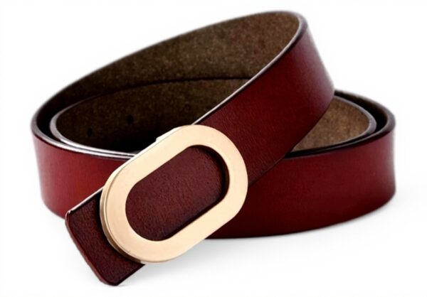Ceinture femme dvegGEE cuir vache réglable rouge