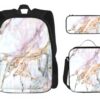 Ensemble sacs à dos BAAROO motif marbre école voyage trousse