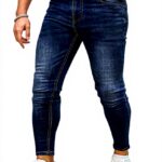 Jeans Homme Skinny Élastique Slim Fit GINGTTO Denim