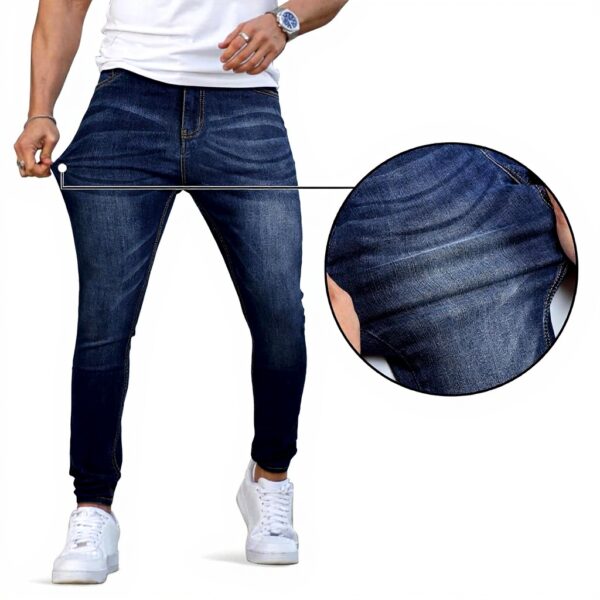 Jeans Homme Skinny Élastique Slim Fit GINGTTO Denim