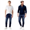Jeans Homme Skinny Élastique Slim Fit GINGTTO Denim