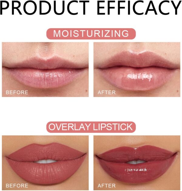 Gireatick huile à lèvres 6 saveurs fruits design bille-3