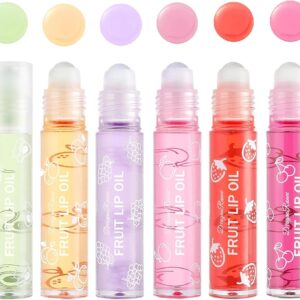 Gireatick huile à lèvres 6 saveurs fruits design bille-0