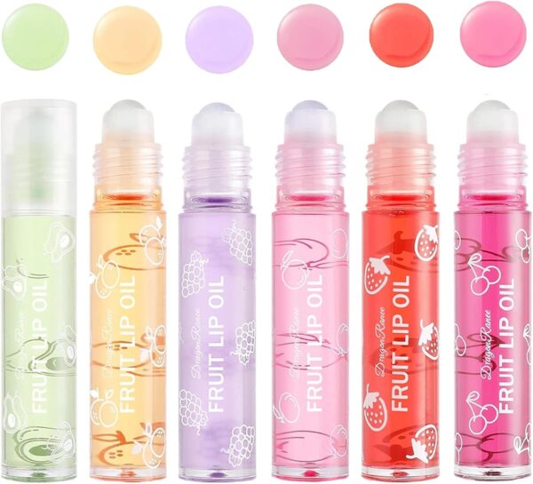 Gireatick huile à lèvres 6 saveurs fruits design bille-0