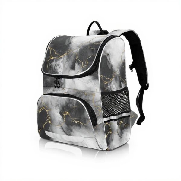 Sac à dos enfant granit marbre blanc noir Sawoinoa