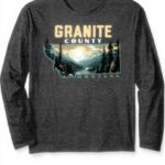 T-shirt Montana Vintage Outdoor Nature Manche Longue Montana