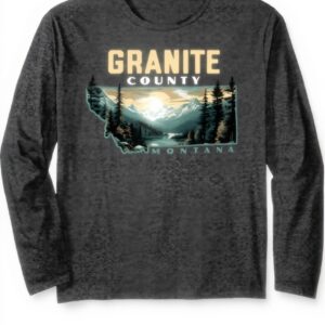 T-shirt Montana Vintage Outdoor Nature Manche Longue Montana