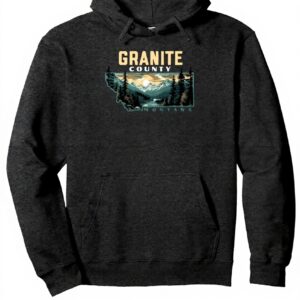 Sweat à capuche Montana vintage rétro pour randonnée plein