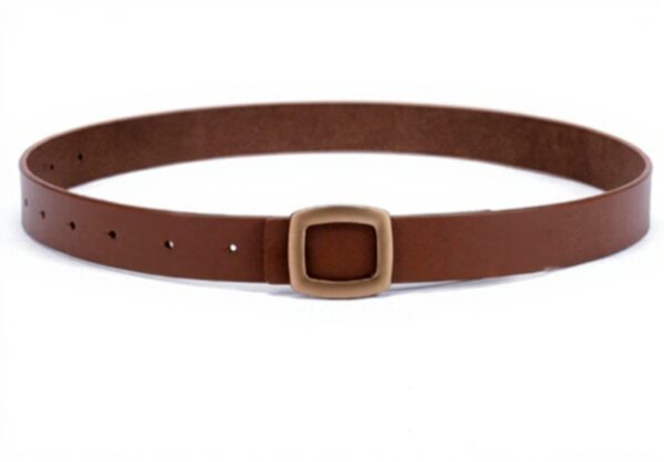 Ceinture femme cuir luxe boucle métal HLHLH noir