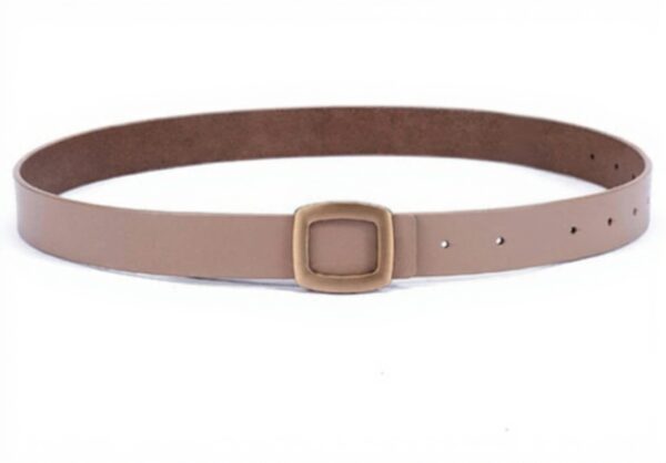 Ceinture femme cuir luxe boucle métal HLHLH noir