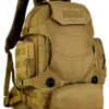 HUNTVP Sac à dos tactique militaire MOLLE 40L WR 3 voies avec patch