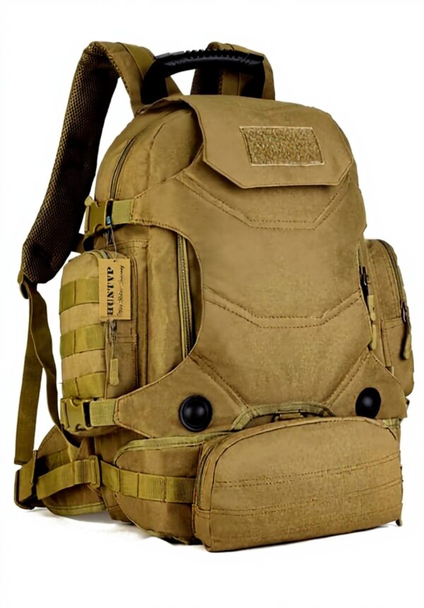 HUNTVP Sac à dos tactique militaire MOLLE 40L WR 3 voies avec patch