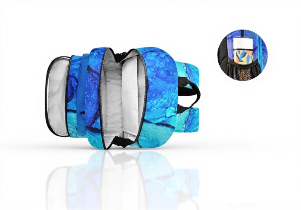 Impression De Granit En Marbre Bleu Sac à Dos Garçons Filles Enfant Étudiants Cartable Sac a Main pour Ordinateur Portable de Voyage Femme Homme