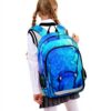 Impression De Granit En Marbre Bleu Sac à Dos Garçons Filles Enfant Étudiants Cartable Sac a Main pour Ordinateur Portable de Voyage Femme Homme