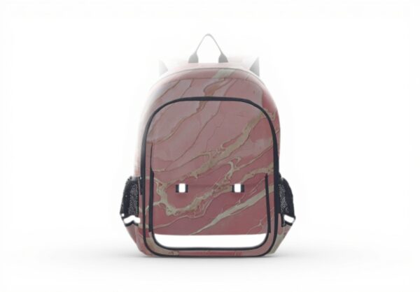 Sac à dos enfant imprimé granit marbre rose Sawoinoa