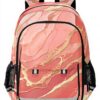 Sac à dos enfant imprimé granit marbre rose Sawoinoa