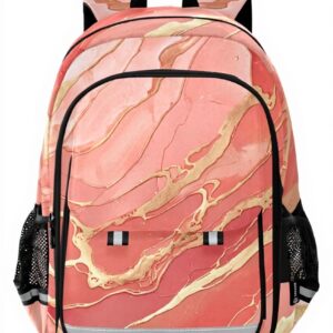 Sac à dos enfant imprimé granit marbre rose Sawoinoa