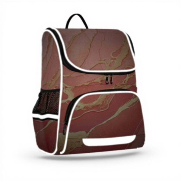 Sac à dos enfant granit marbre rose Sawoinoa réfléchissant