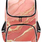 Sac à dos enfant granit marbre rose Sawoinoa réfléchissant