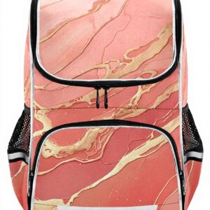 Sac à dos enfant granit marbre rose Sawoinoa réfléchissant