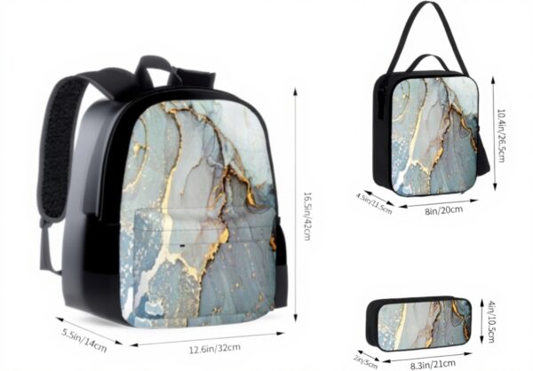 IUBBKI ensemble sacs école gris granit sac à dos trousse