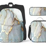 IUBBKI ensemble sacs école gris granit sac à dos trousse