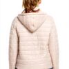 Jean Vestes Doudoune Automne Femme Hiver Legere Matelassé Doudoune Manteau Manches Longues À Capuchon Vetements Slim Fit Loisir Fashion Unicolore Warm Quilting Blouson Coat (Color Nude, Size M)