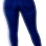 Jeggings femme extensible grande taille haute délavé