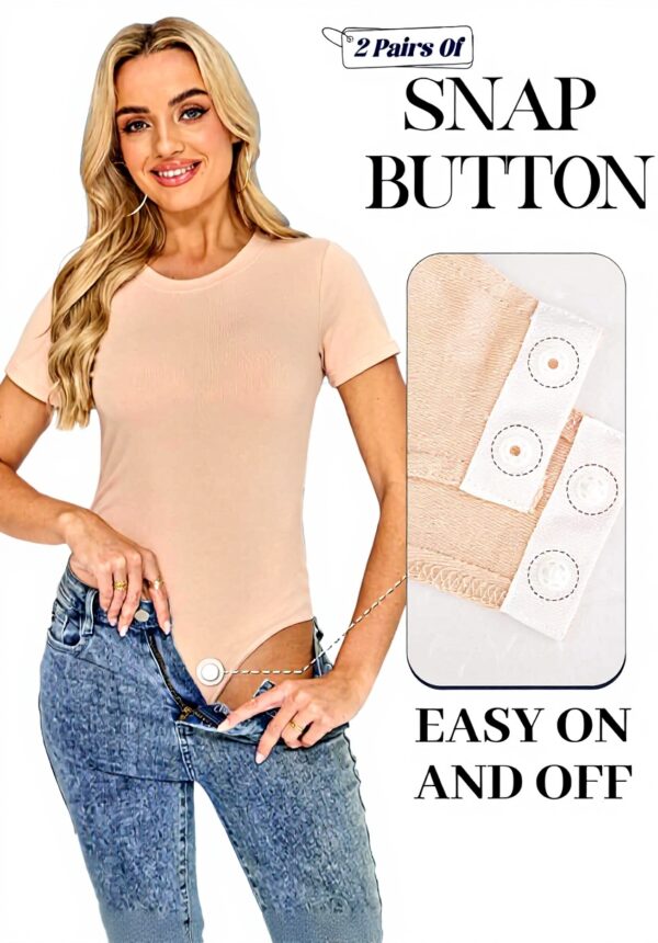 Bodys femme Kefiyis manches courtes élastique col rond