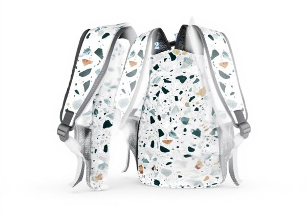 Sac à dos enfant Leomeowf marbre granit portable 14 pouces