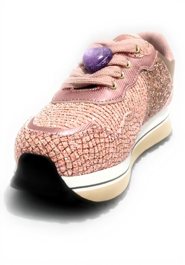 Baskets Liu Jo Maxi Wonder Glitter Rosa Nude Femme