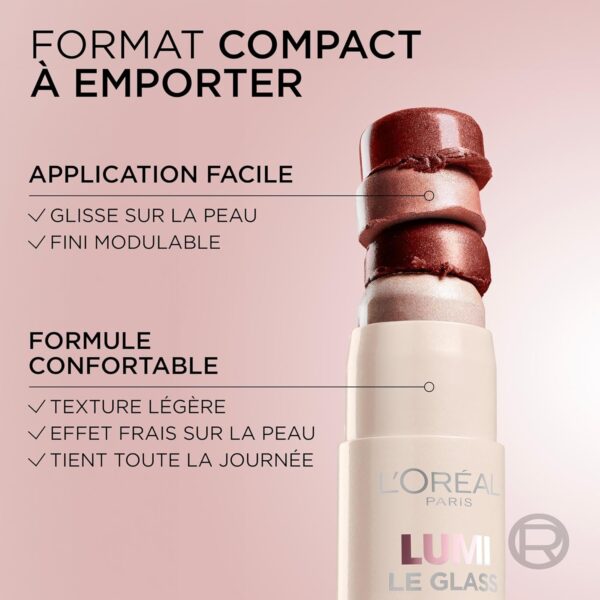 Enlumineur Stick LOréal Paris Lumi Glass Teinte 610 Glassy-8