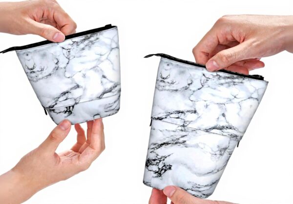 Trousse à crayons Lsjuee marbre granit organique debout