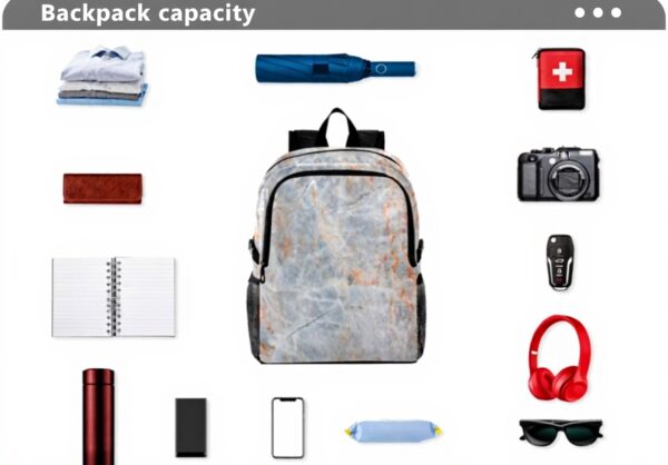 Sac à dos enfant NYEU pliable imperméable cuivre marbre