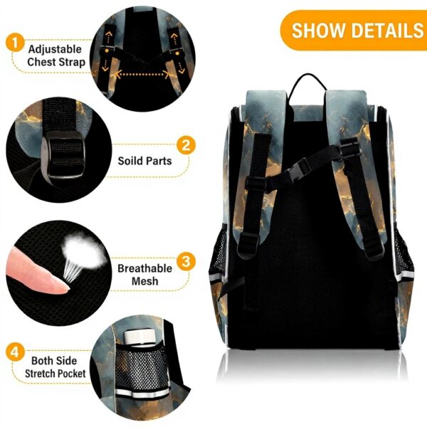 Sac à dos enfant granit cuivre métallique Sawoinoa