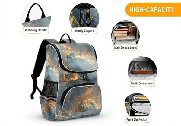 Sac à dos enfant granit cuivre métallique Sawoinoa