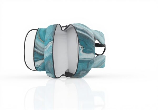 Sac à dos enfant marbre turquoise Sawoinoa école voyage