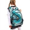 Sac à dos enfant marbre turquoise Sawoinoa école voyage