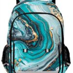 Sac à dos enfant marbre turquoise Sawoinoa école voyage