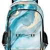 Sac à dos enfant marbre turquoise granit Sawoinoa école