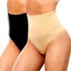 MELLIEX String Gainant Ventre Plat Femme Noir Nude Shapewear