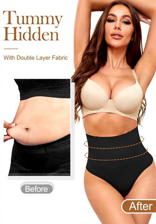 MELLIEX String Gainant Ventre Plat Femme Noir Nude Shapewear