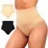 MELLIEX String Gainant Ventre Plat Femme Noir Nude Shapewear