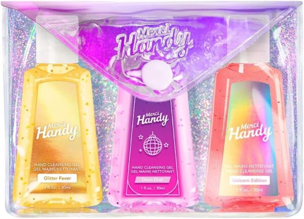 Gel mains paillettes Merci Handy sans rinçage non collant-0