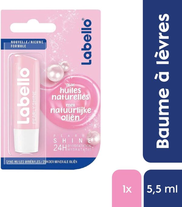 Baume à lèvres NIVEA Labello Pearly Shine hydratation 24H-1