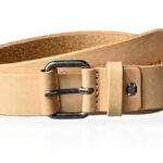 Ceinture en cuir Nudie Dwayne Homme Naturel Noir
