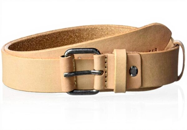 Ceinture en cuir Nudie Dwayne Homme Naturel Noir