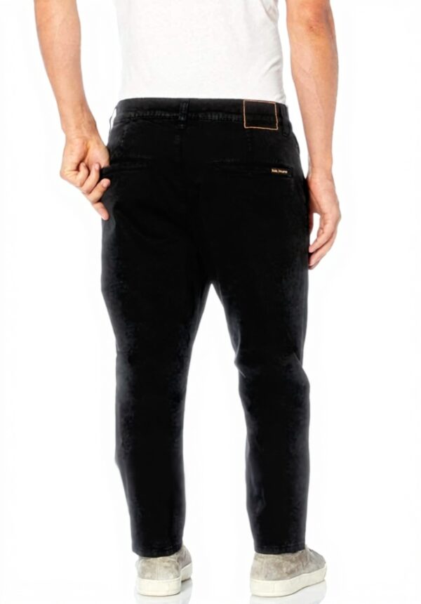 Nudie Jeans Easy Alvin Noir Pantalon décontracté Coton bio