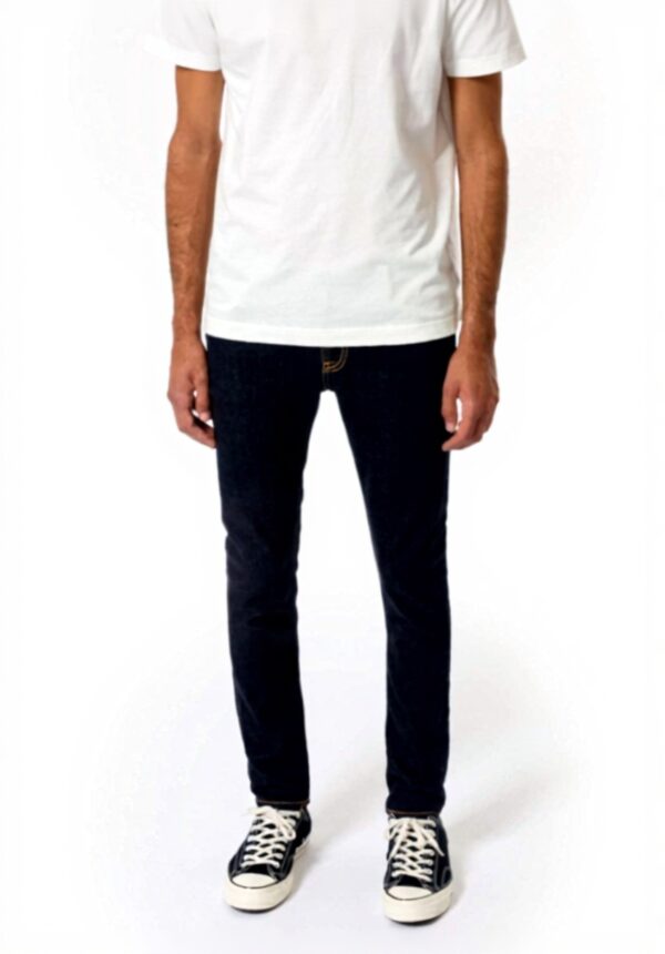 Jean Skinny Nudie Jeans Coton Bio Orange Foncé Sec