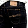 Jean Skinny Nudie Jeans Coton Bio Orange Foncé Sec